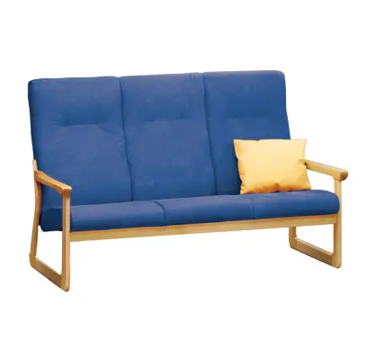 BE - 3 trojkřeslo, koženka HOLY N 1 - koženka modrá